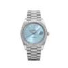ROLEX DAY-DATE 40 PLATINUM DIAMOND BEZEL ICE BLUE