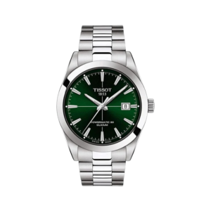 TISSOT GENTLEMAN POWERMATIC 80 SILICIUM ANALOG STAINLESS STEEL WATCH (GREEN DIAL)