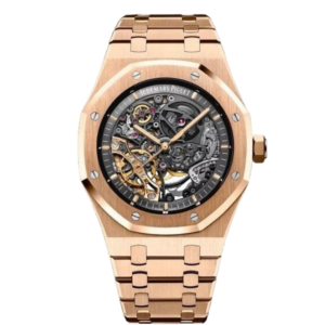 AUDEMARS PIGUET ROYAL OAK DOUBLE BALANCE WHEEL SKELETON ROSEGOLD (BLACK DIAL)